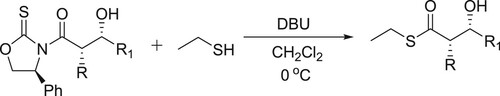 Scheme 24. Synthesis of ethyl thioesters.