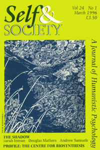 Cover image for Self & Society, Volume 24, Issue 1, 1996