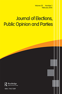 Cover image for Journal of Elections, Public Opinion and Parties, Volume 25, Issue 1, 2015