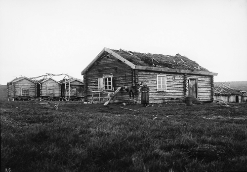 Figure 11. Sophus Tromholt, Farm in Kautokeino. 1883. Photograph reproduced with permission from the Picture Collection, University of Bergen Library.