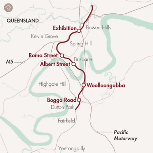 Figure 2. Cross River Rail network plan. Source: Australian Government (Citation2021).
