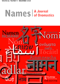 Cover image for Names, Volume 66, Issue 4, 2018