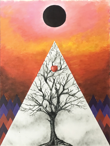 Figure 4. Student F. A Poison Tree. 2018. Acrylic on paper, 42 x 59.4cm.