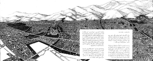 Figure 9. The sketch shows the TMP’s proposal for the development of empty stretches of land in West Tehran.Source: Victor Gruen and Abdolaziz Farmanfarmaian, “The Comprehensive Plan of Tehran”.