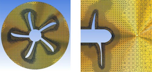 Figure 2. Mesh generation of the propeller.