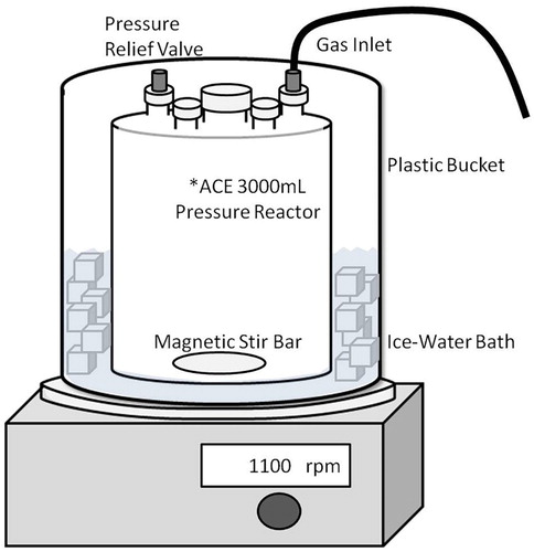 Figure 1. Pressure reactor system for TEAB carbonations.