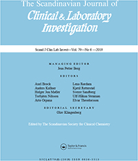 Cover image for Scandinavian Journal of Clinical and Laboratory Investigation, Volume 79, Issue 6, 2019