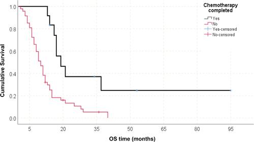 Figure 2 Effect of completed CTR on OS of elderly GBM patients.