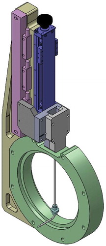 Figure 2. Overview of the pitot tube support and mounting ring