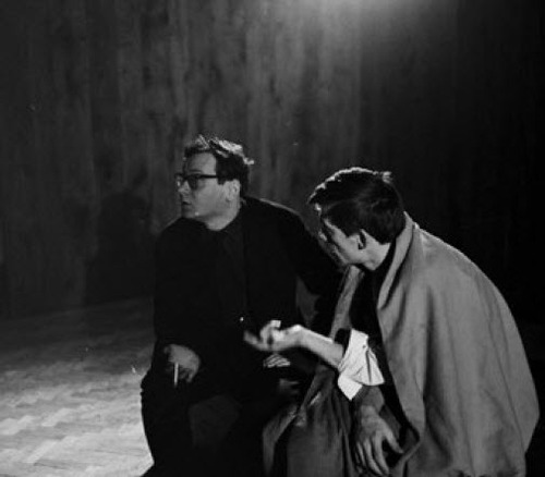 ▪ Jerzy Grotowski and Ryszard Cieślak during rehearsals for The Constant Prince (1965). Photo Marek Czudowski, CAF/PAP.