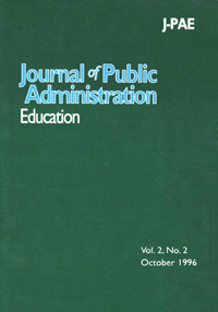 Cover image for Journal of Public Affairs Education, Volume 2, Issue 2, 1996