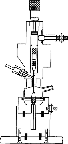 FIG. 18 Schematic diagram of the spark ablation cell. (Reprinted from Vanhoven et al. (Citation1995), with permission from Elsevier.)