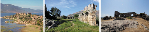 Figure 9. Photographs depicting ‘medium-altitude, low-gradient artificial areas’ (the ruins in the Kapıkırı village).
