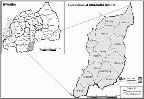 Figure 1: Map of Gisagara District