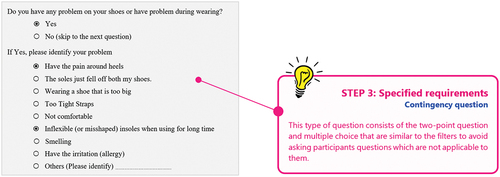 Figure 7. Step 3 – Contingency question.