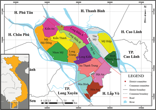 Figure 1. Political map of Cho Moi district. Credit: Hieu/MEF.