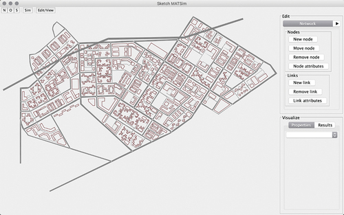 Figure 4. User interface for Sketch MATSim.