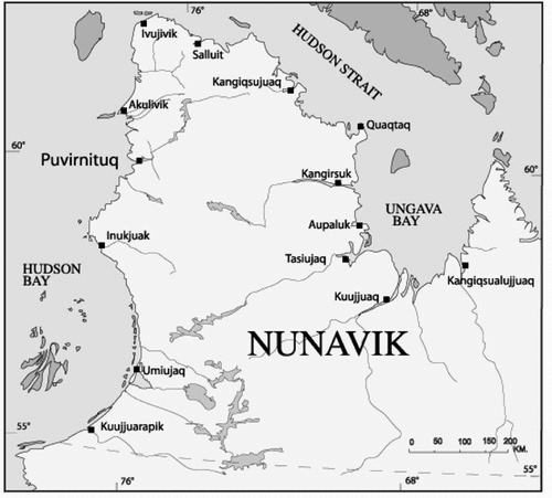 Figure 1. Map of Nunavik.