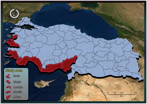 Figure 2. Turkey’s provinces location.