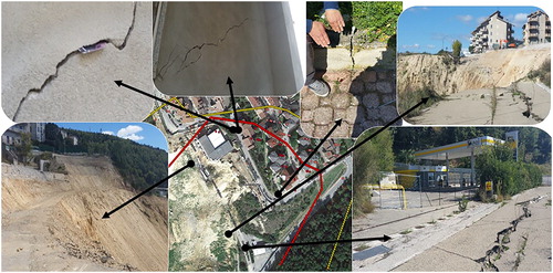 Figure 9 Damage to critical infrastructures and buildings in Stigliano area.