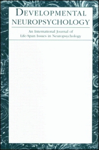 Cover image for Developmental Neuropsychology, Volume 20, Issue 1, 2001