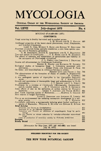 Cover image for Mycologia, Volume 67, Issue 4, 1975