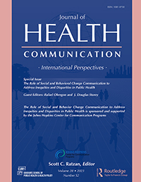 Cover image for Journal of Health Communication, Volume 28, Issue sup2, 2023