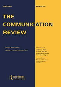 Cover image for The Communication Review, Volume 20, Issue 4, 2017