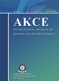 Cover image for AKCE International Journal of Graphs and Combinatorics, Volume 13, Issue 1, 2016