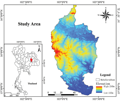 Figure 1. The geographical location of the study area.