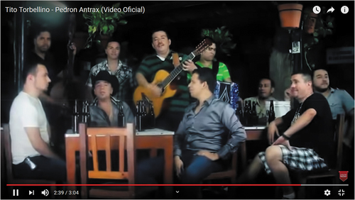 Figure 2. Tito Torbellino in a male-bonding scene from Pedrón Ántrax (2012). c. OMG Records, posted on YouTube by Musica de Arranque.