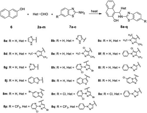 Scheme 2. Synthetic route for the title compounds 8a-q.