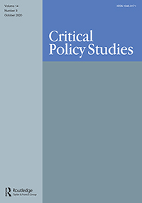Cover image for Critical Policy Studies, Volume 14, Issue 3, 2020