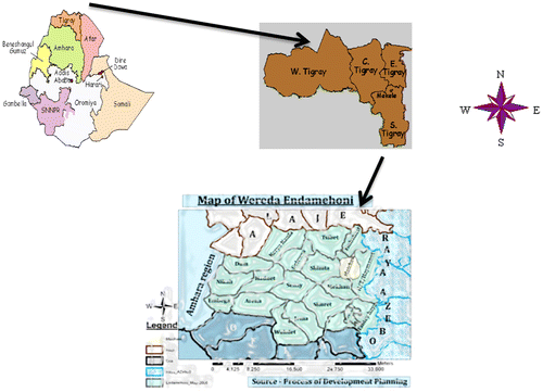 Figure 1. Geographical locations for Endamehoni Woreda, Tigray.