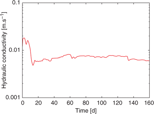 Figure 9. Hydraulic conductivity estimation for real data.