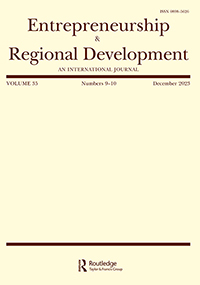 Cover image for Entrepreneurship & Regional Development, Volume 35, Issue 9-10, 2023