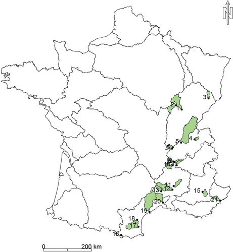 Figure A1. Map of the withdrawable water volumes in the catchments studied (Rhône-Mediterranean district)