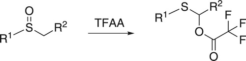 Scheme 4. Pummerer rearrangement induced by TFAA.