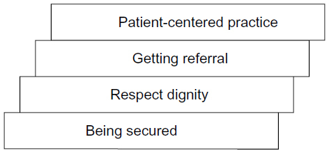 Figure 1 Patients understanding of patients’ rights practice – the outcome space.