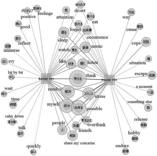 Figure 3. Co-occurrence network in the high-SPS group