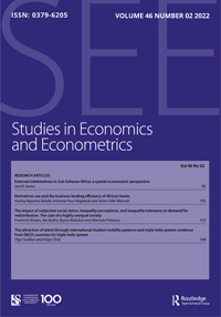 Cover image for Studies in Economics and Econometrics, Volume 46, Issue 2, 2022