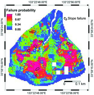 Figure 12. Slope failure probability map.