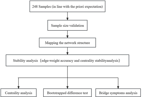 Figure 1 The network statistical analysis flow chart.