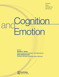 Cover image for Cognition and Emotion, Volume 33, Issue 6, 2019