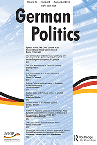 Cover image for German Politics, Volume 24, Issue 3, 2015