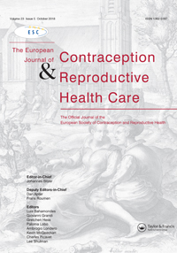 Cover image for The European Journal of Contraception & Reproductive Health Care, Volume 23, Issue 5, 2018