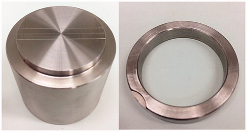 Figure 1. Block test and ring mold made according to ISO 4823:2000.