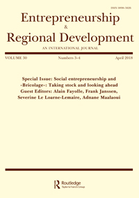 Cover image for Entrepreneurship & Regional Development, Volume 30, Issue 3-4, 2018