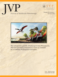 Cover image for Journal of Vertebrate Paleontology, Volume 42, Issue 1, 2022