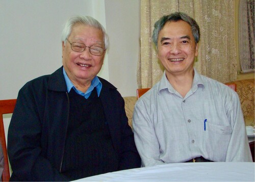 Ngô Vĩnh Long and former Socialist Republic of Vietnam Prime Minister Võ Văn Kiệt in Hanoi in March 2008, three months before Kiệt passed away.Credit: The family of Ngô Vĩnh Long.